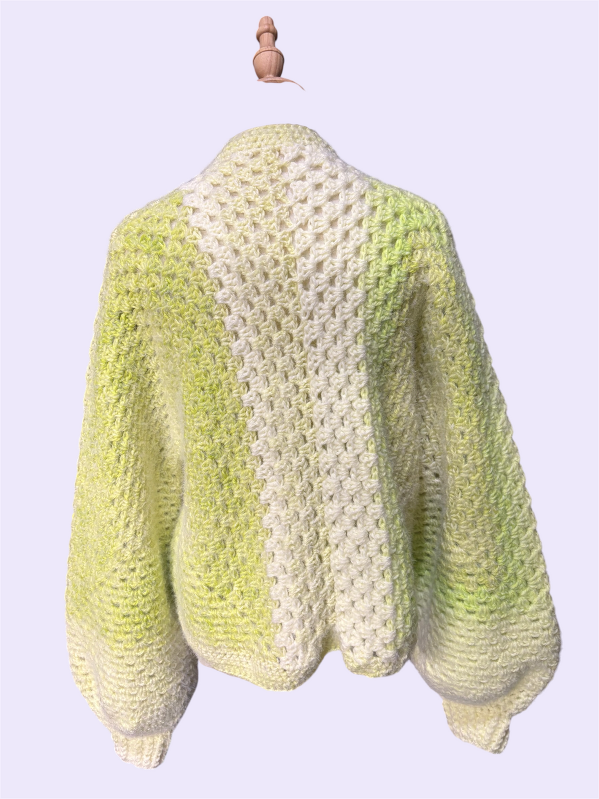 Frosted Fruit Hexagon Cardigan - Limeade