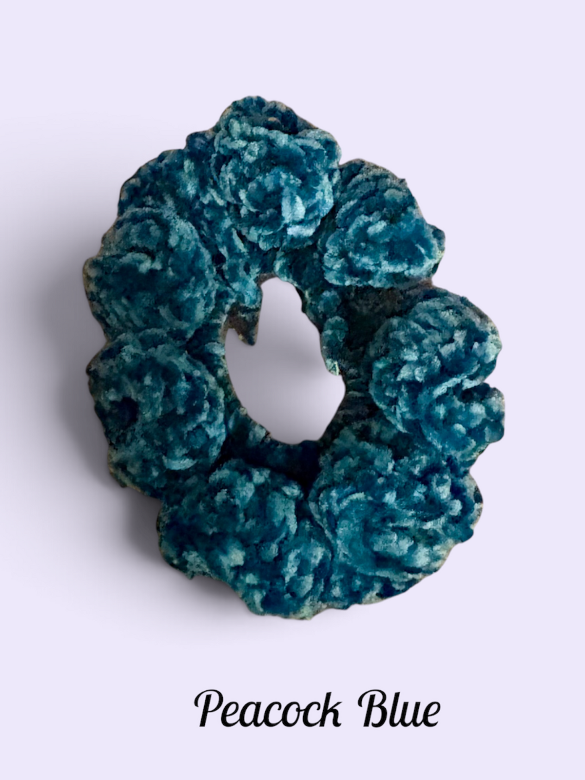 Velvet Scrunchie - Peacock Blue