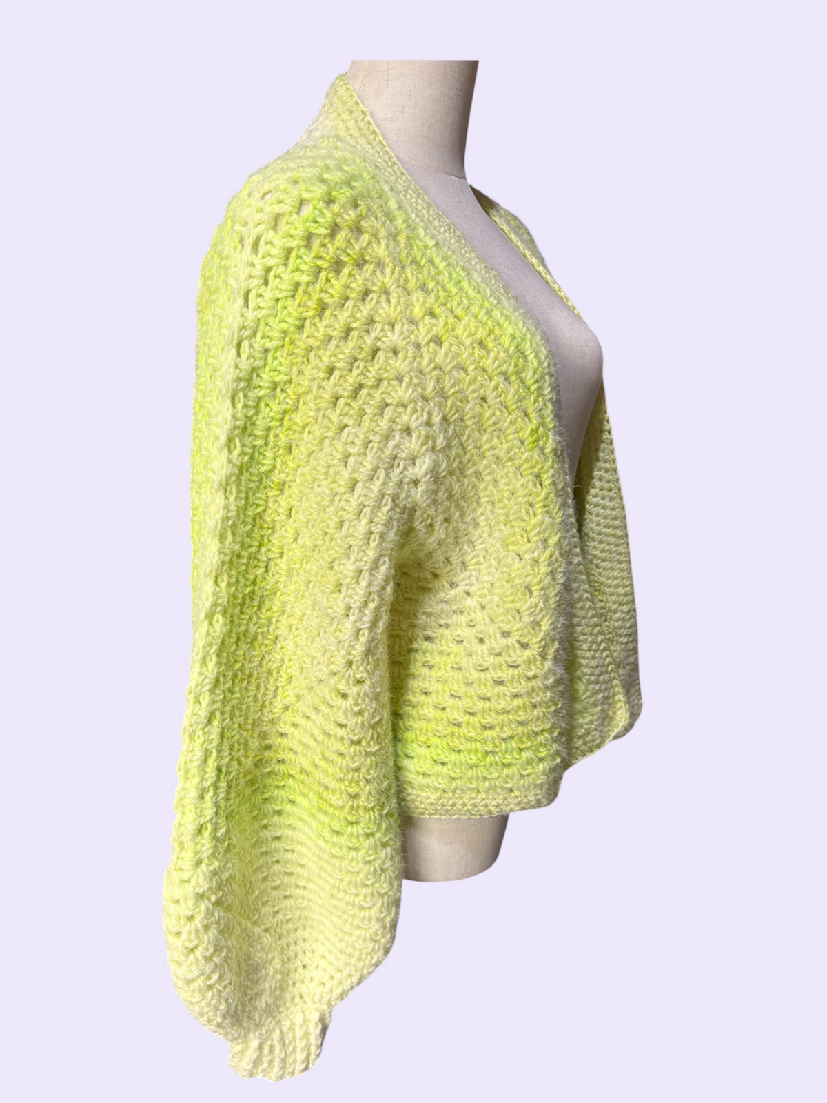 Frosted Fruit Hexagon Cardigan - Limeade