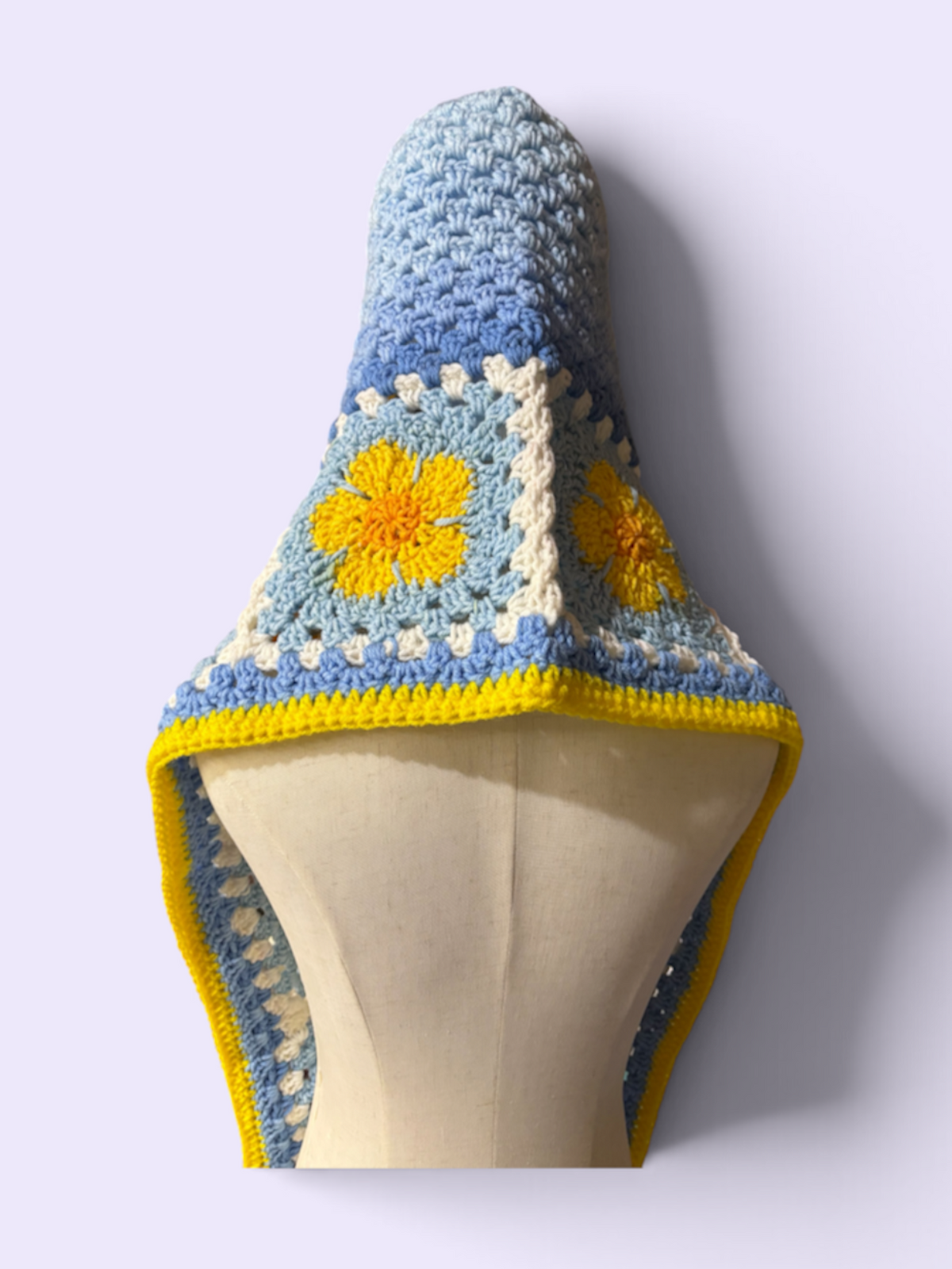 Flower Hooded Scarf - Marigold