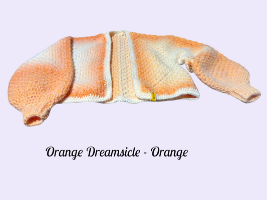 Frosted Fruit Hexagon Cardigan - Orange Dreamsicle