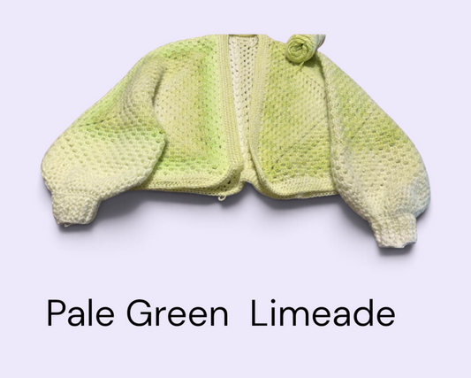 Frosted Fruit Hexagon Cardigan - Limeade