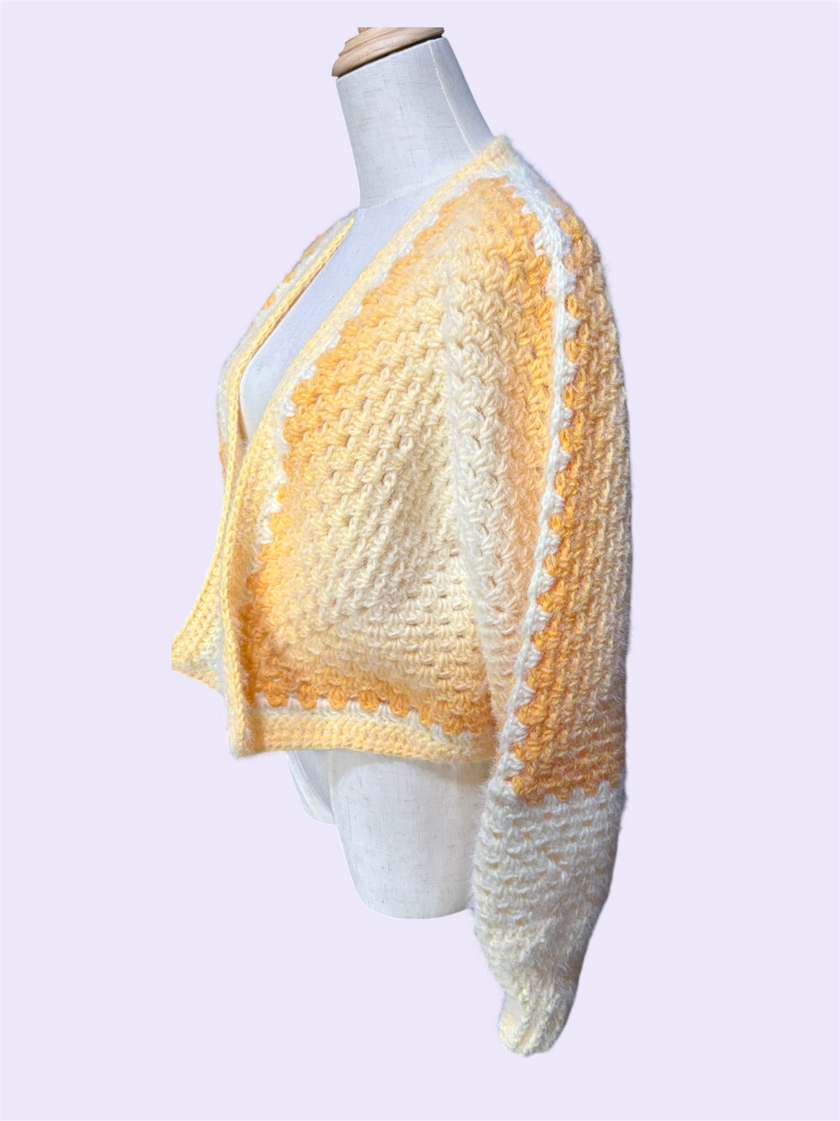 Frosted Fruit Hexagon Cardigan - Lemon Drop