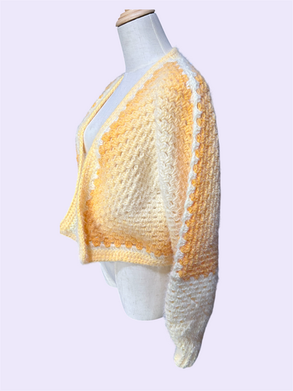 Frosted Fruit Hexagon Cardigan - Lemon Drop