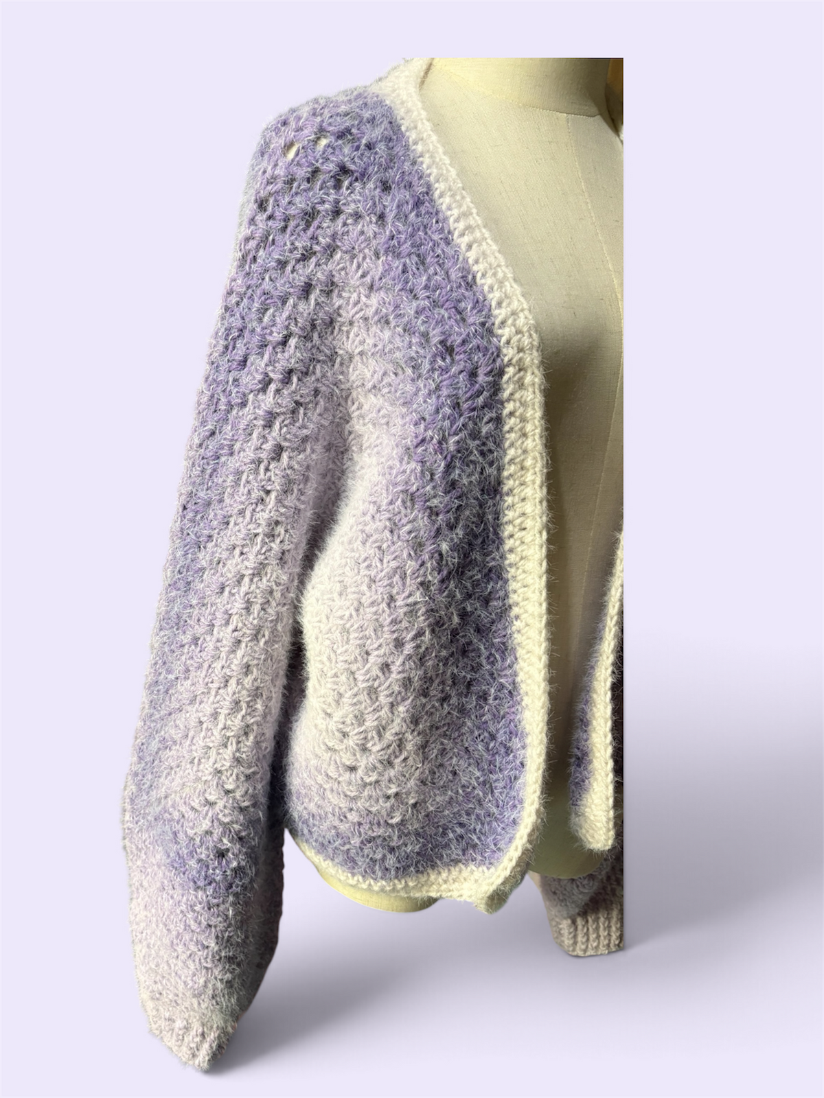 Frosted Fruit Hexagon Cardigan - Blueberry Mojito