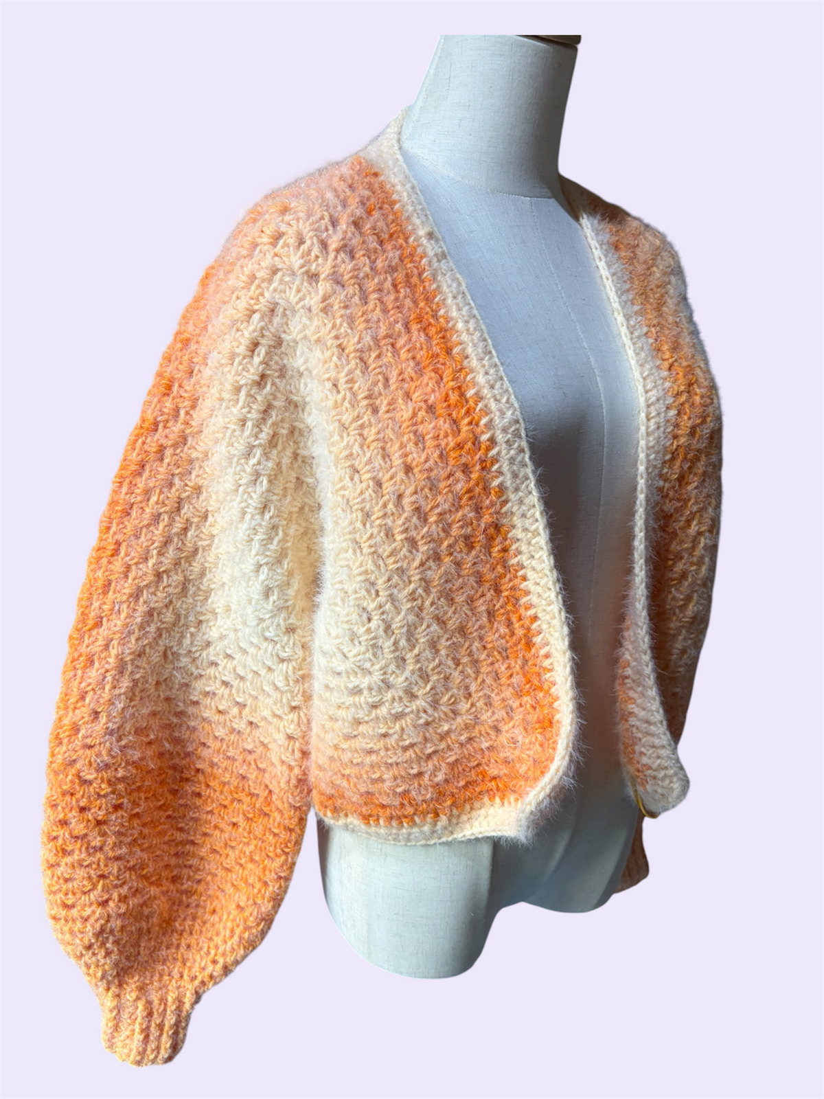 Frosted Fruit Hexagon Cardigan - Orange Dreamsicle