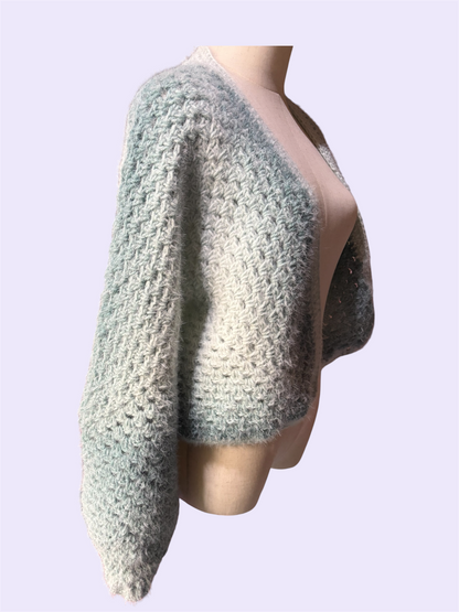 Frosted Fruit Hexagon Cardigan - Teal Frostbite