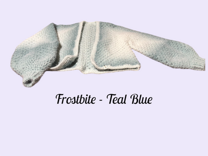 Frosted Fruit Hexagon Cardigan - Teal Frostbite