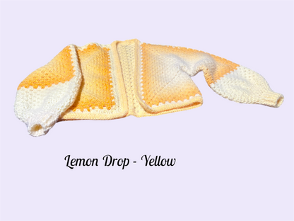 Frosted Fruit Hexagon Cardigan - Lemon Drop