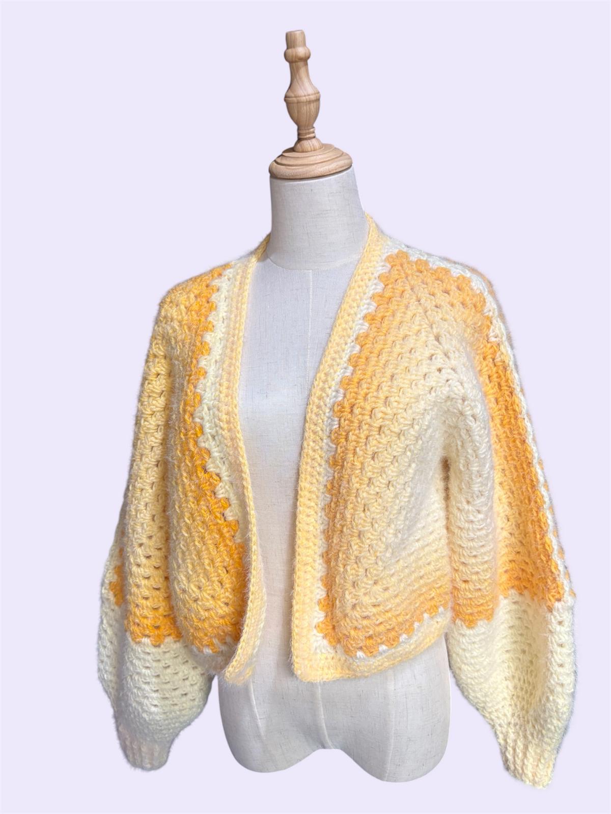 Frosted Fruit Hexagon Cardigan - Lemon Drop