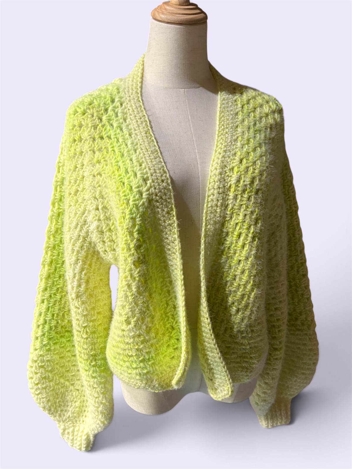 Frosted Fruit Hexagon Cardigan - Limeade