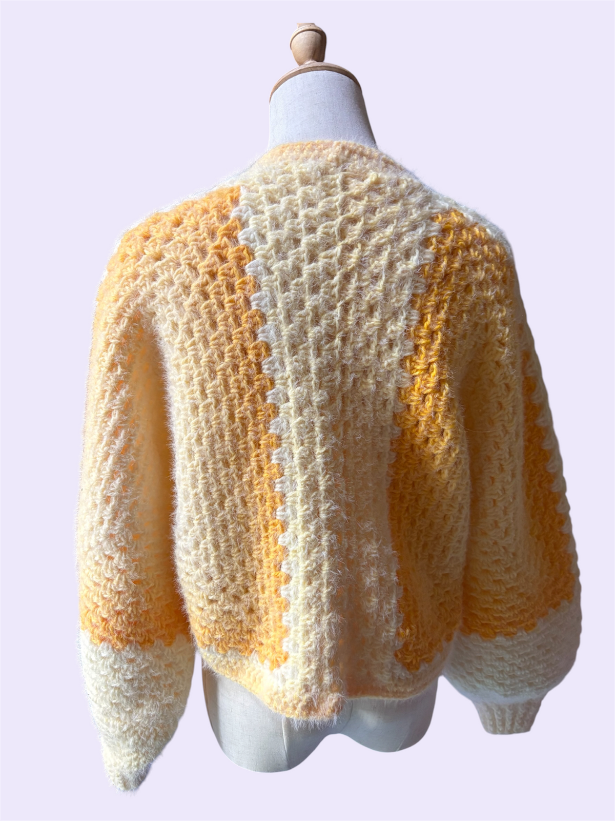 Frosted Fruit Hexagon Cardigan - Lemon Drop