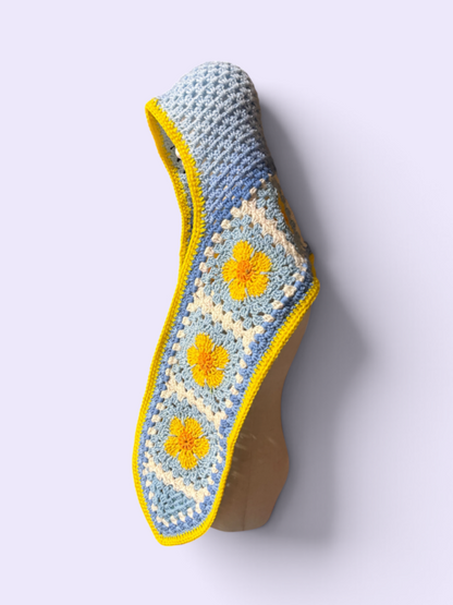 Flower Hooded Scarf - Marigold